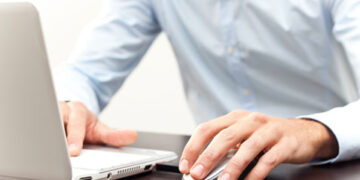 businessman on laptop computer