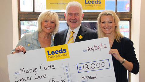 £12,000 donation to Marie Curie Cancer Care