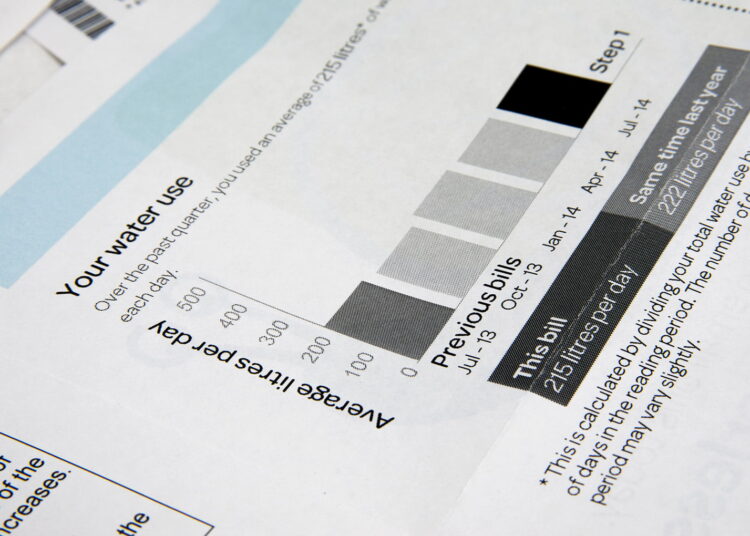 Three in 10 over-60s struggling to pay water bills