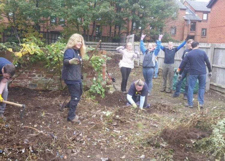 Leeds staff improve outdoor facilities for local children