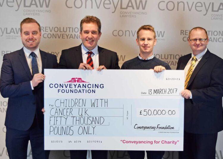 Conveyancing Foundation donates £50k to cancer charity