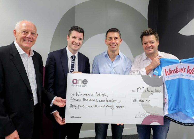 OneSavings Bank staff ride for children’s charity